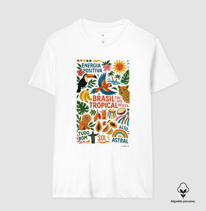 Camiseta Premium Tradicional Brasil Tropical