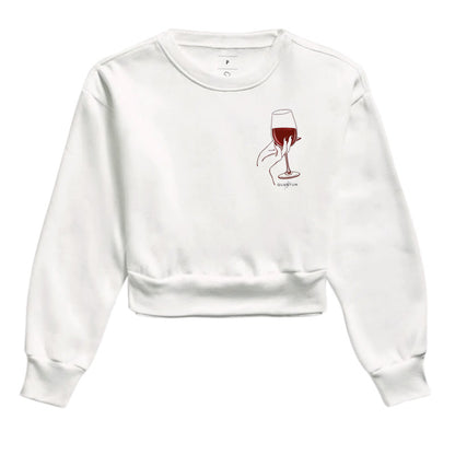 Moletom cropped Wine not?