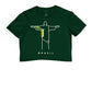 Camiseta Cropped Deus é Brasileiro