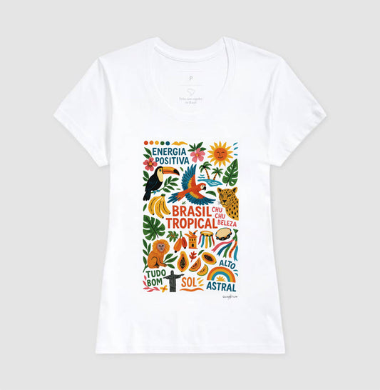 Camiseta Tradicional Brasil Tropical