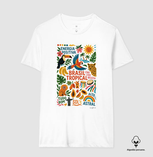 Camiseta Premium Brasil Tropical