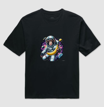 Camiseta oversized macaco espacial