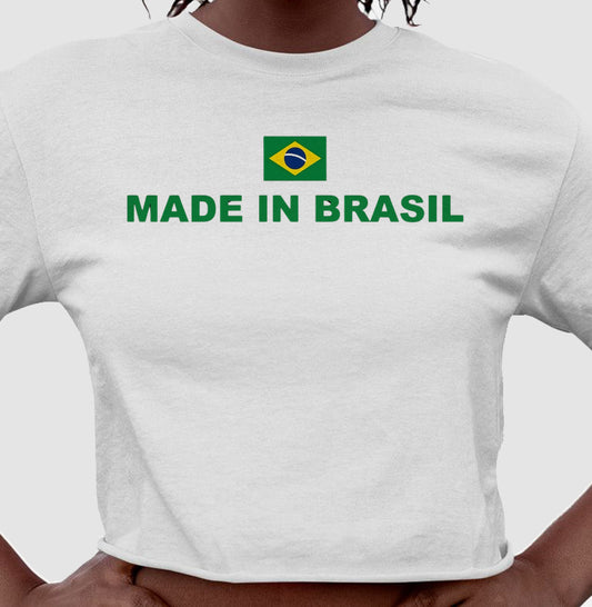 Camiseta Cropped Made In Brasil