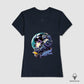 Camiseta premium astronauta futurista