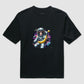 Camiseta oversized macaco espacial