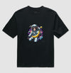 Camiseta oversized macaco espacial