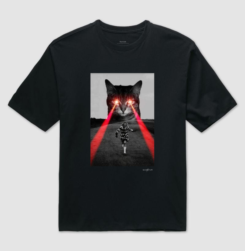 Camiseta Oversized Laser Cat
