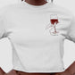 Camiseta cropped Wine not?