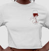Camiseta cropped Wine not?