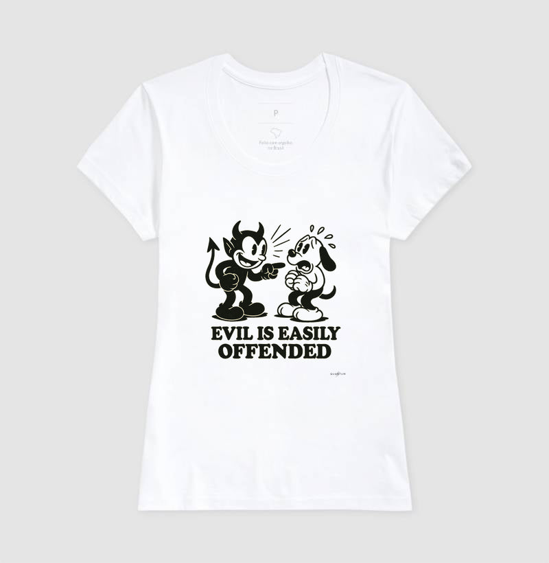 Camiseta tradicional Evil is easily offended