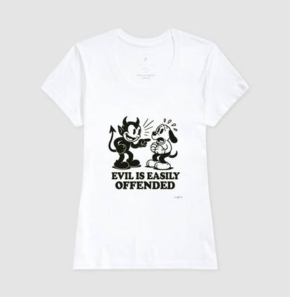 Camiseta tradicional Evil is easily offended