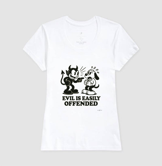 Camiseta tradicional Evil is easily offended