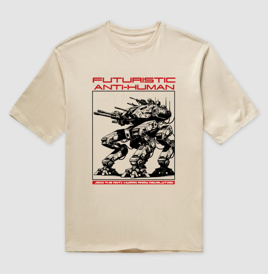 Camiseta oversized Futuristic Anti-Human