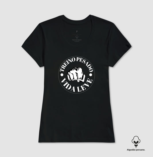 Camiseta premium Treino pesado vida leve