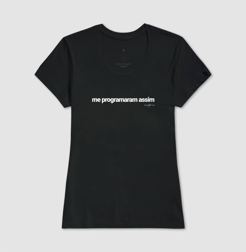 Camiseta tradicional Me programaram assim
