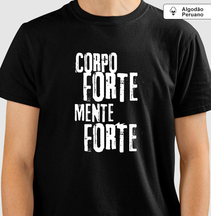 Camiseta premium Corpo forte, mente forte