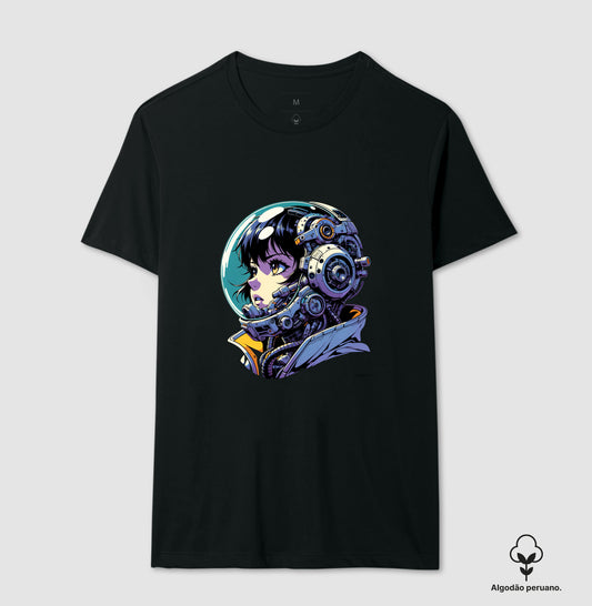 Camiseta premium astronauta futurista