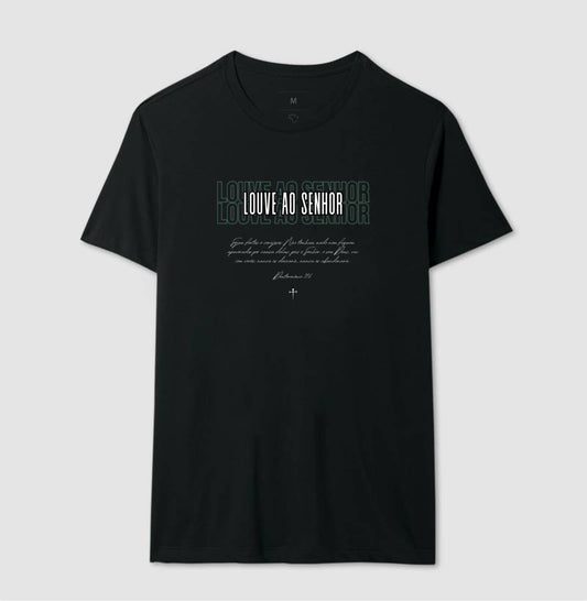 Camiseta tradicional Louve ao Senhor
