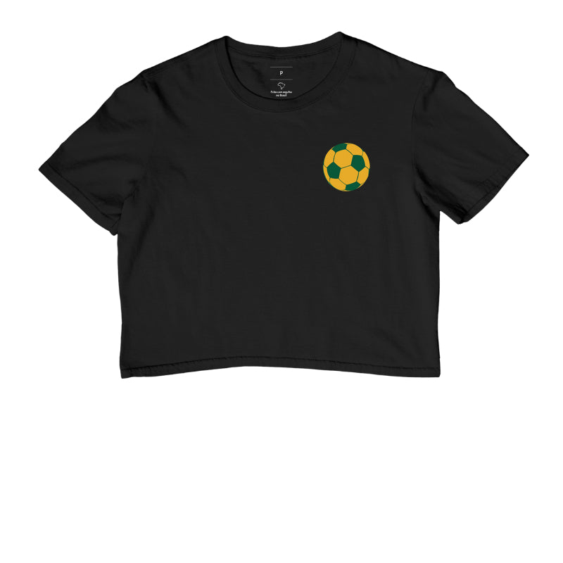 Camiseta Cropped Bola Brasil