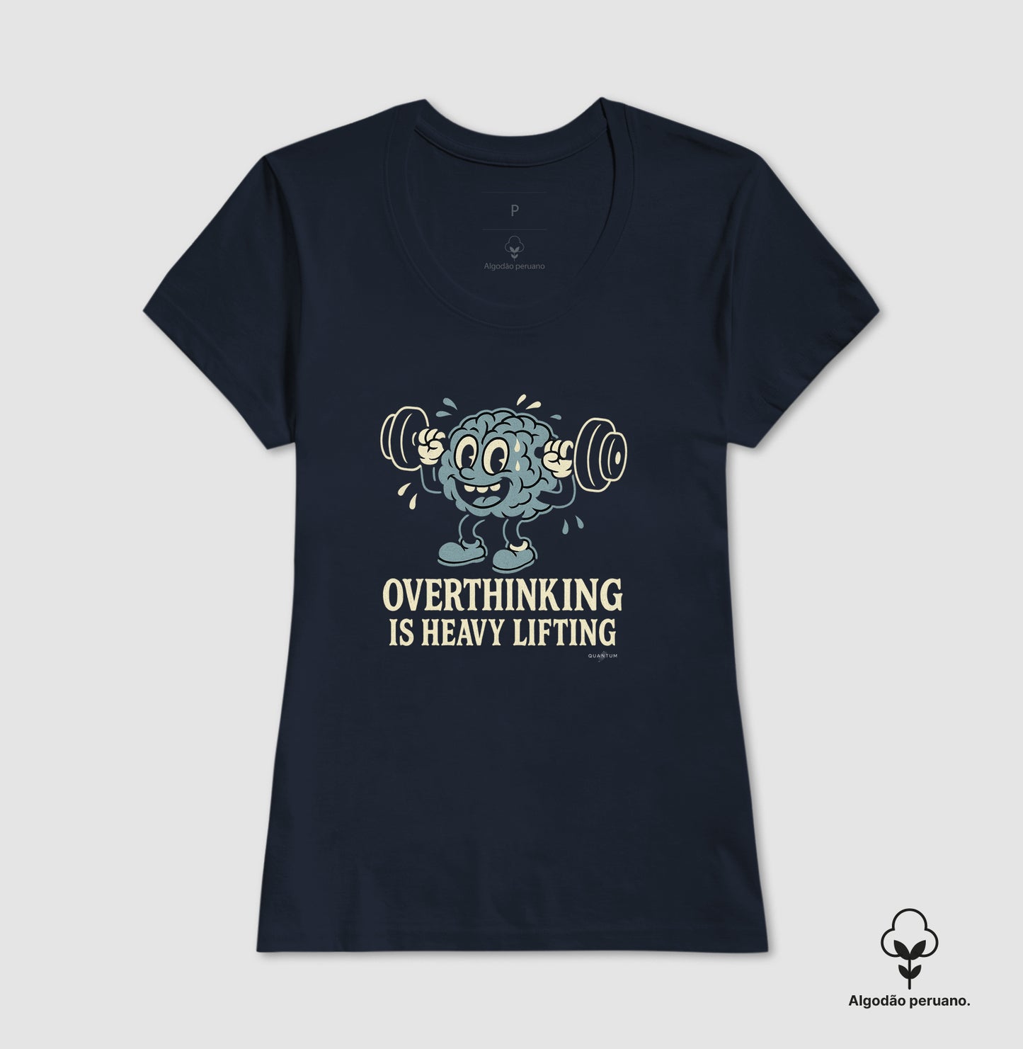 Camiseta premium Overthinking is heavy lifting