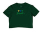 Camiseta Cropped Coração Brasileiro