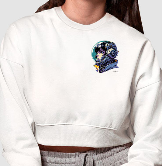Moletom cropped Astronauta futurista