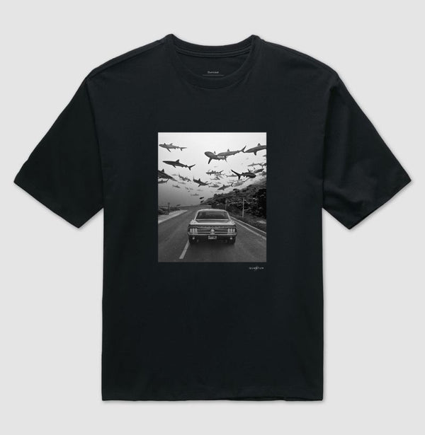 Camiseta oversized Shark Road