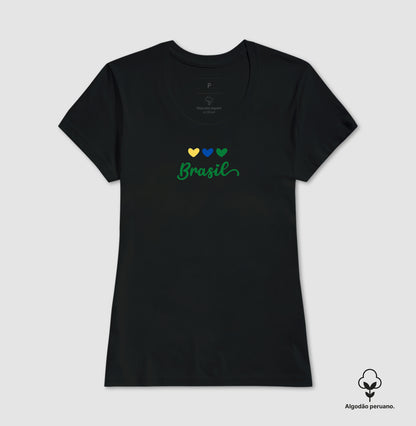Camiseta Premium Coração Brasileiro