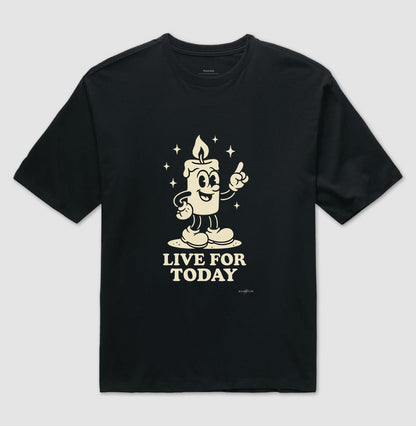 Camiseta oversized Live for today