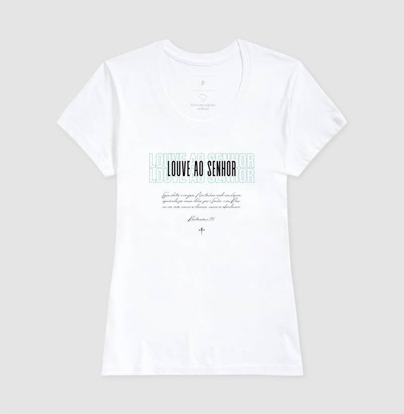 Camiseta tradicional Louve ao Senhor