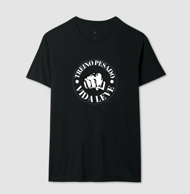 Camiseta tradicional Treino pesado Vida leve