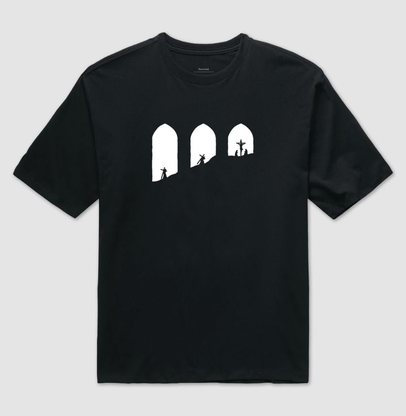 Camiseta oversized Paixão de Cristo