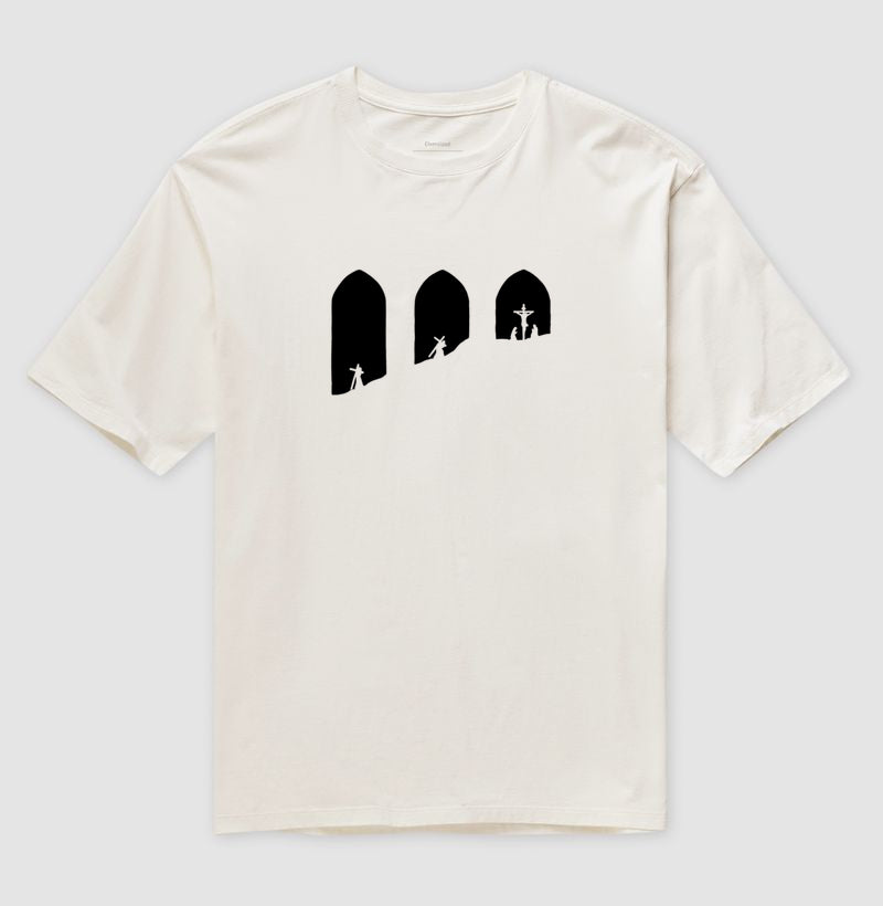 Camiseta oversized Paixão de Cristo