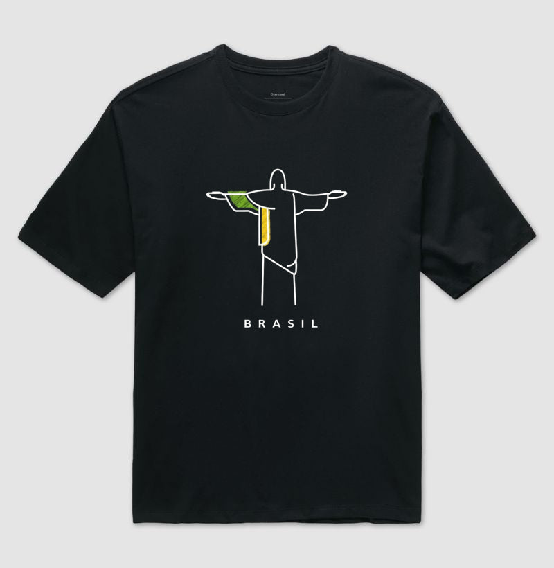 Camiseta Oversized Deus é Brasileiro