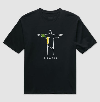 Camiseta Oversized Deus é Brasileiro