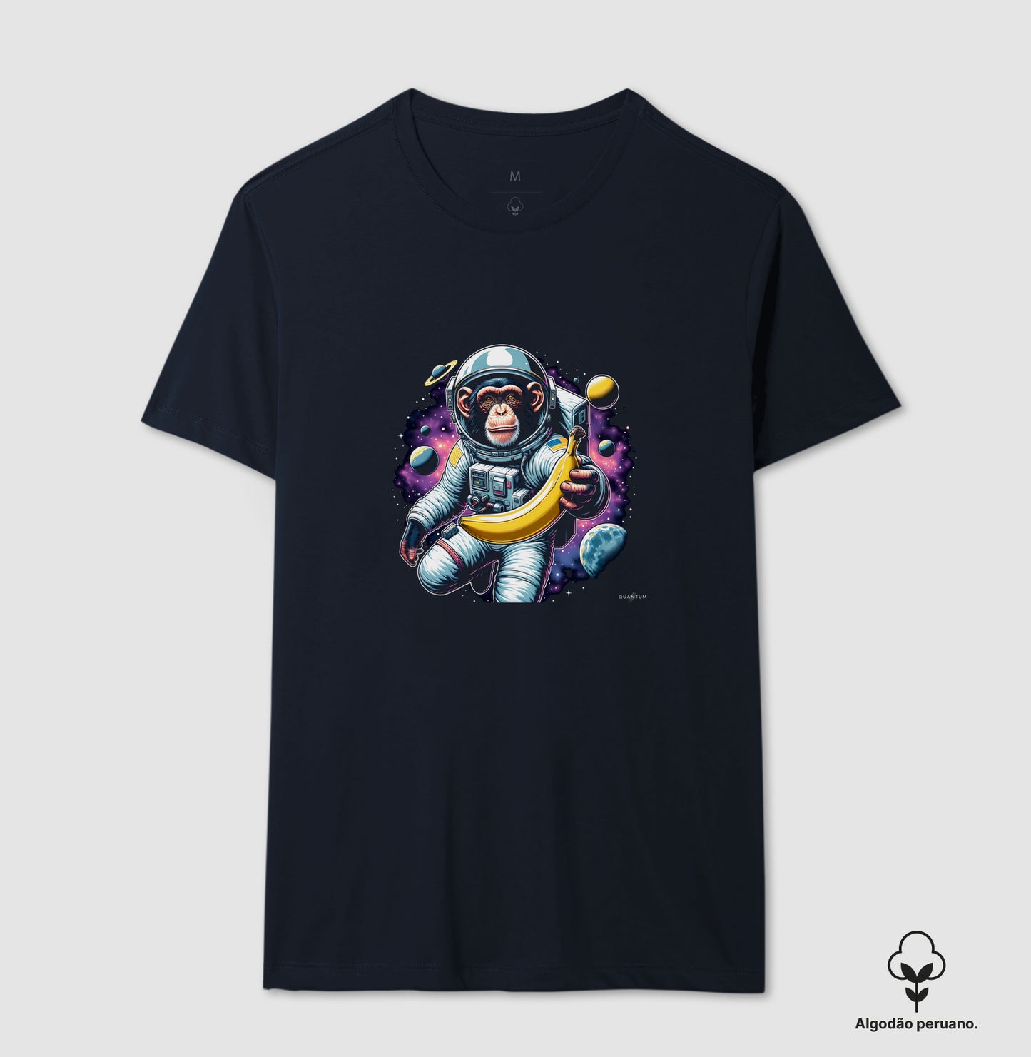 Camiseta premium macaco espacial