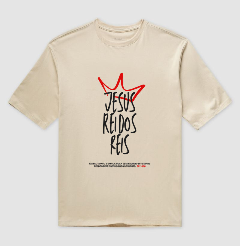 Camiseta oversized Jesus Rei dos Reis