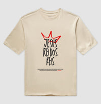 Camiseta oversized Jesus Rei dos Reis