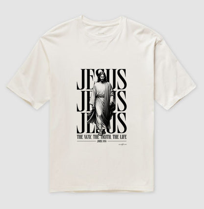 Camiseta oversized Jesus is the way