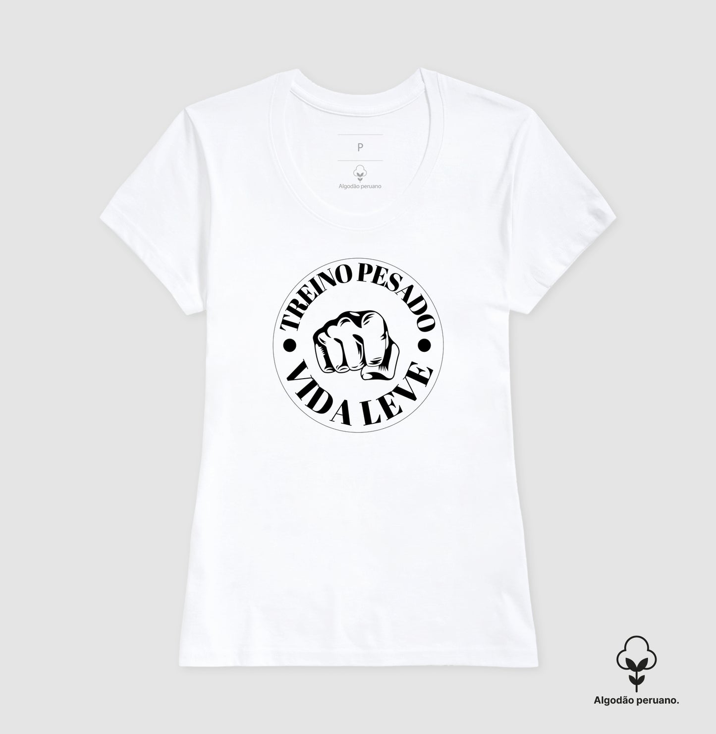 Camiseta premium Treino pesado vida leve