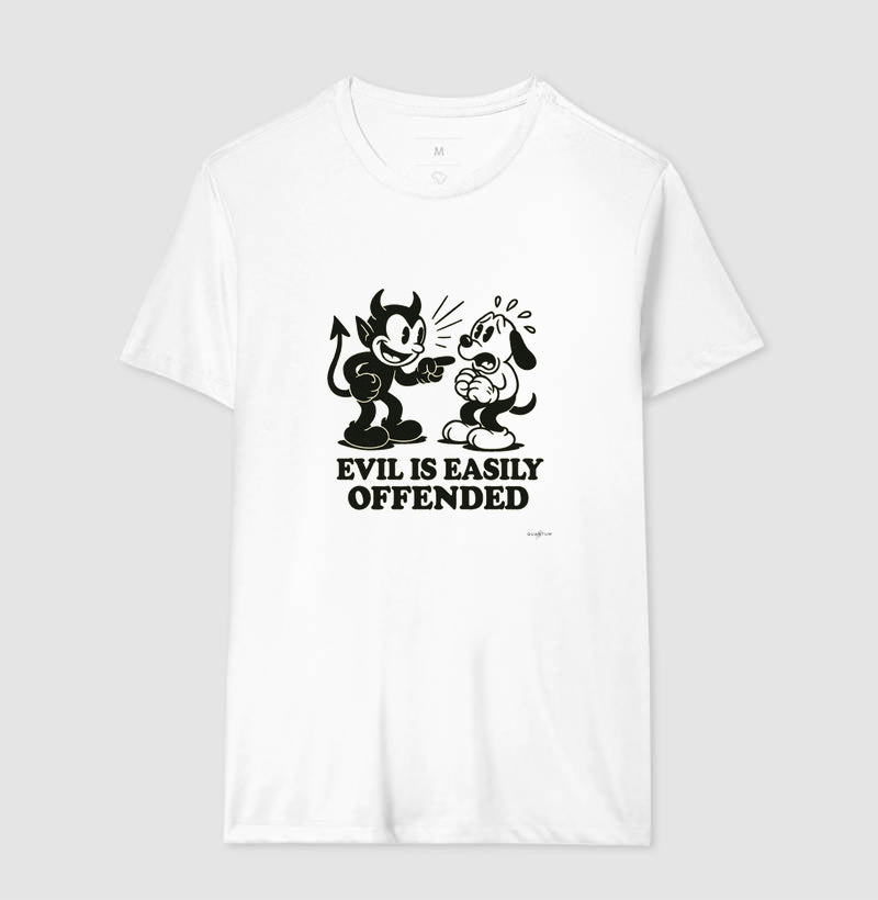 Camiseta tradicional Evil is easily offended