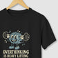 Camiseta tradicional Overthinking is heavy lifting