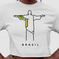 Camiseta Cropped Deus é Brasileiro