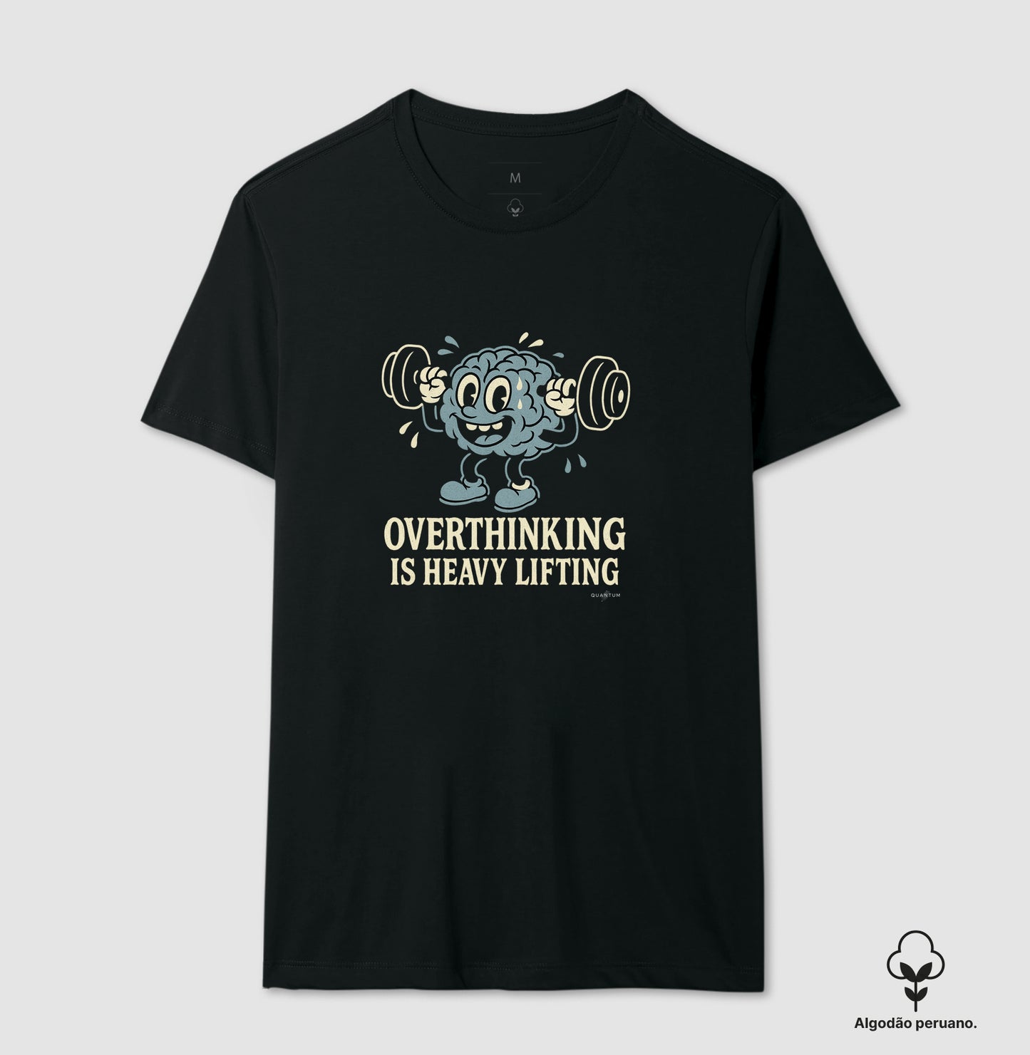 Camiseta premium Overthinking is heavy lifting