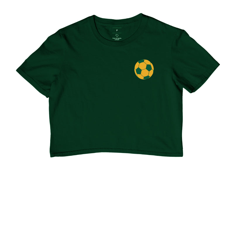 Camiseta Cropped Bola Brasil