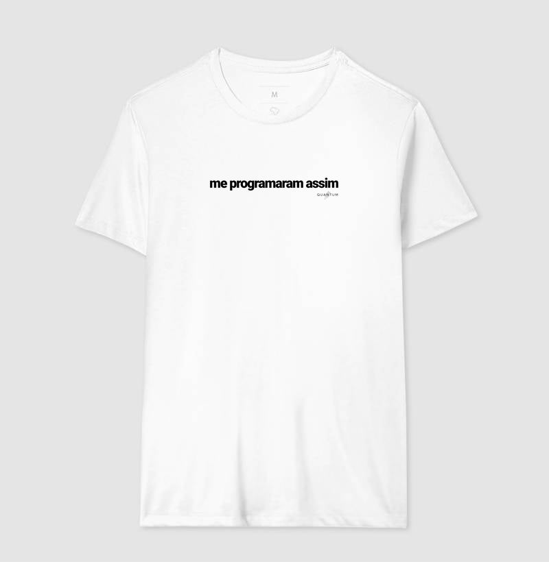 Camiseta tradicional Me programaram assim