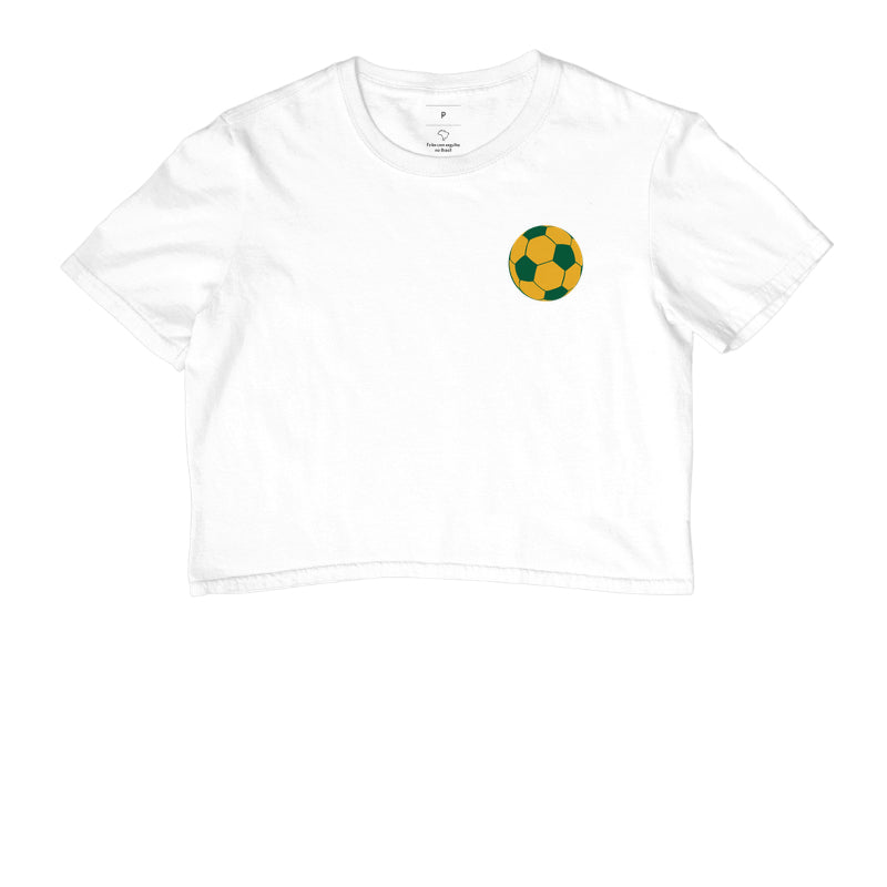 Camiseta Cropped Bola Brasil