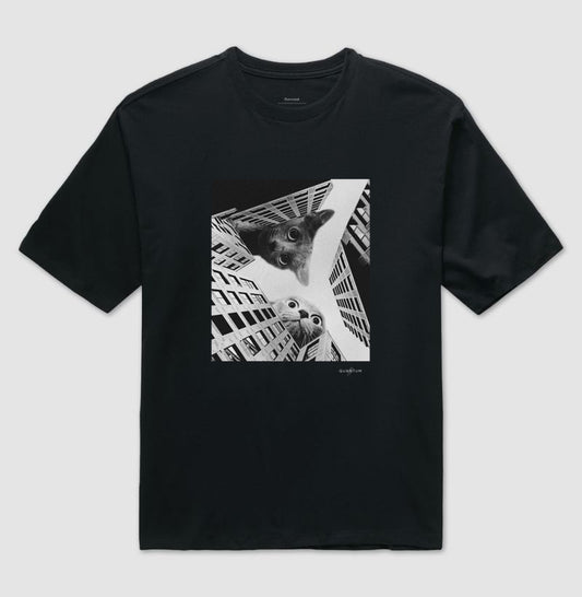 Camiseta Oversized Vila dos Gatos