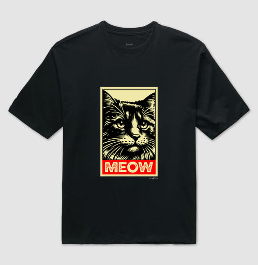 Camiseta oversized Meow