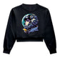 Moletom cropped astronauta futurista